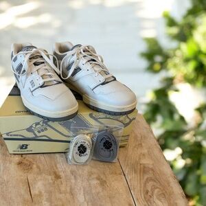 New Balance Aime’ Leon Dore 550 Gray and White Sneakers